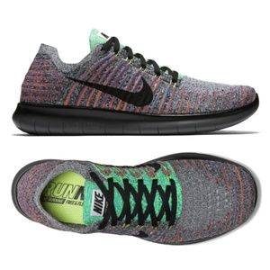 NIKE FREE RN FLYKNIT BLACK/TOTAL CRIMSON